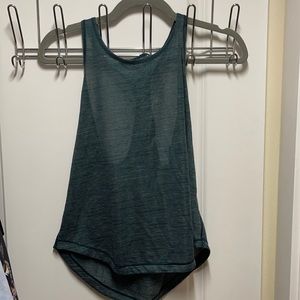 Lululemon forest green striped tank